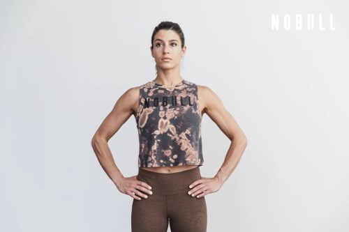 Canottiera NOBULL Tie-dye Muscle Donna Nere/khaki 2148HDO